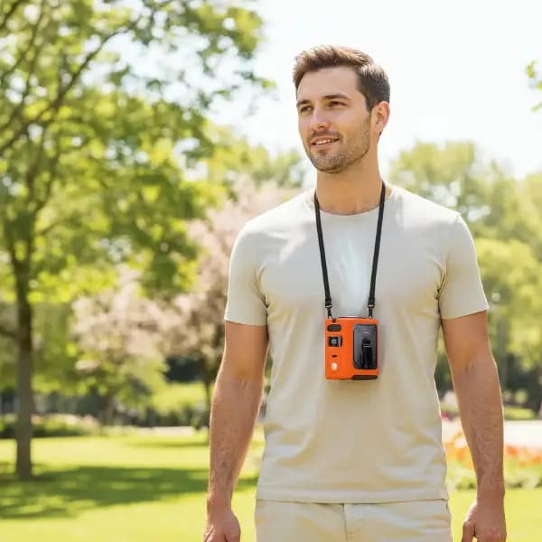 پنکه کمری خنک‌کننده تنظیم جریان هوا در ۵ سرعت و عملکرد پاوربانک پرودو مدل Porodo Lifestyle Chillo CoolClip Cooling Waist Fan with 5-Speed Airflow & Power Bank Function — تصویر ۲