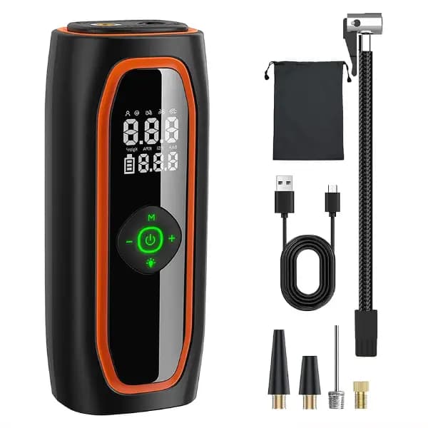 پمپ باد با نمایشگر لحظه‌ای فشار باد پرودو مدل Porodo Voltair Car Tire Inflator with Real-time Pressure Display — تصویر ۲