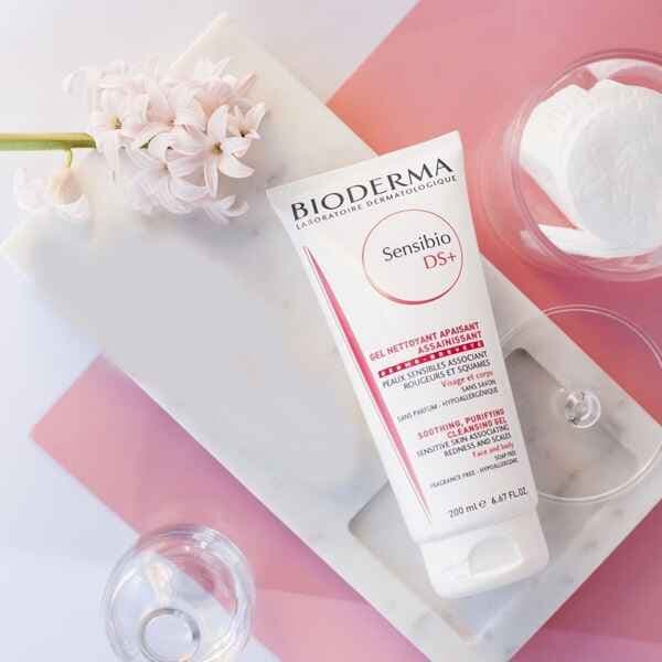 فوم ژل شستشوی صورت بایودرما BIODERMA اصل مدل سنسیبیو دی اس SENSIBIO +DS حجم 200 میل | ضد حساسیت و قرمزی و پوسته شدن — تصویر ۲