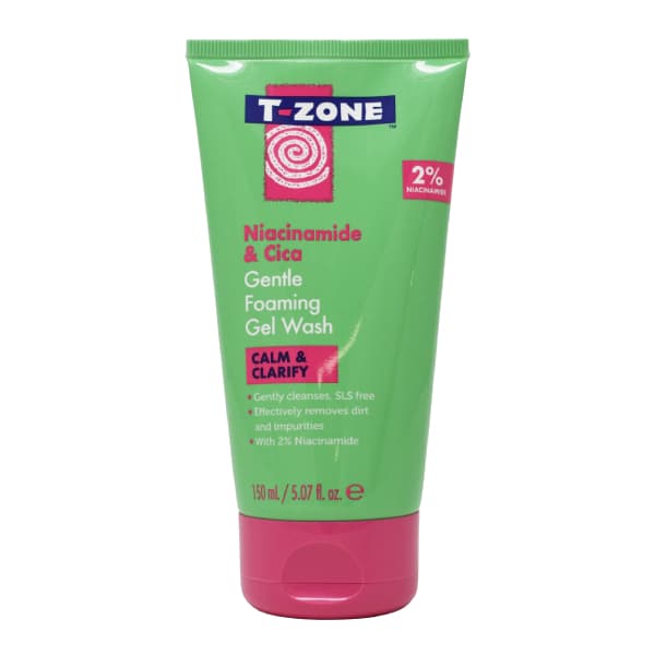 ژل شستشوی مدل نیاسینامید و سیکا Niacinamide & Cica تی زون T-zone اصل