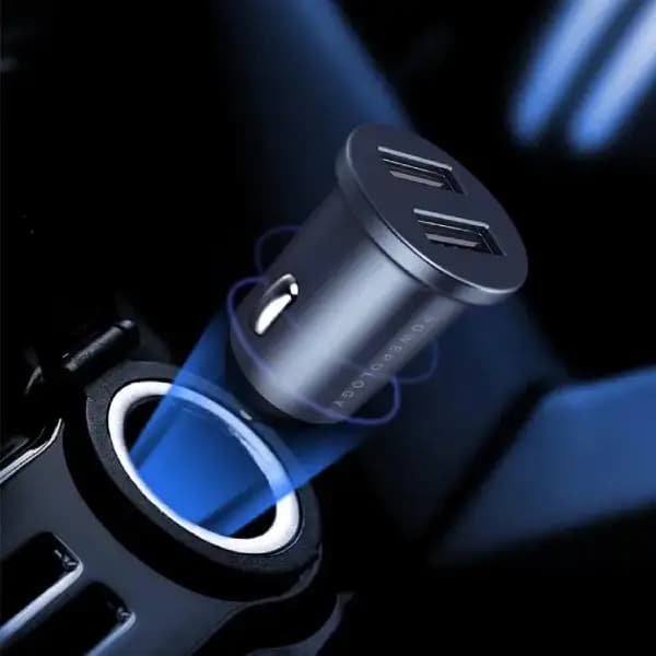 شارژر فندکی مینی دو پورت پاورولوژی مدل Powerology Dual USB-A Port Mini Car Charger PCCSR001 — تصویر ۴