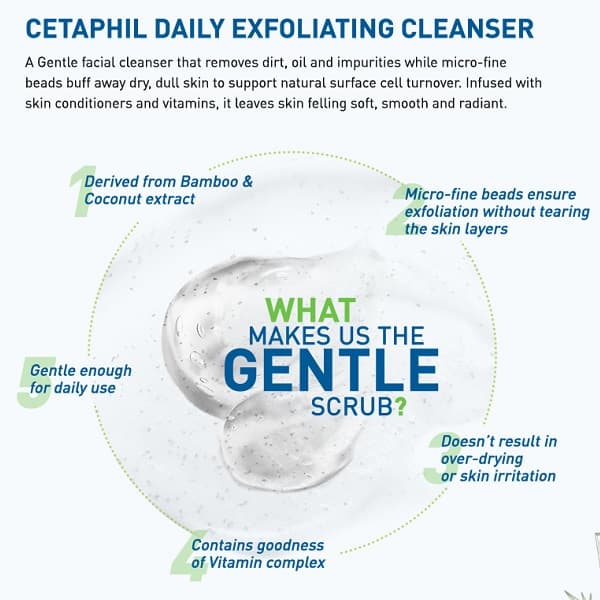 ژل شستشو و لایه بردار روزانه ستافیل Cetaphil حجم 178 میل اصل | پاکسازی بدون خشکی و حساسیت — تصویر ۴