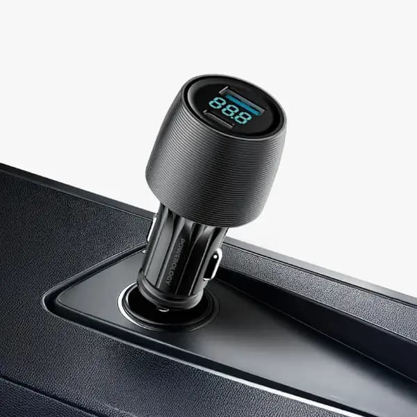 شارژر فندکی دو پورت ۸۳ وات با کابل Type-C پاورولوژی مدل Powerology Velox 83W Dual-Port Car Charger with Type-C Cable — تصویر ۶