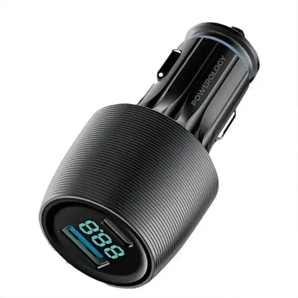 شارژر فندکی 83 وات دو پورت پاورولوژی مدل Powerology Velox 83W Dual-Port Car Charger — تصویر ۳