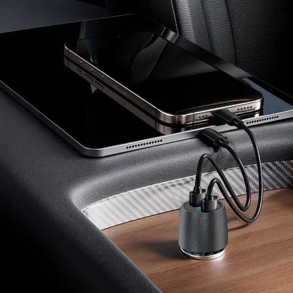 شارژر فندکی دو پورت 66 وات پاورولوژی مدل Powerology Velox 66W Dual-Port Car Charger — تصویر ۵