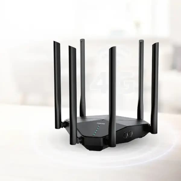 روتر وای فای 6 آنتن قابل حمل پرودو مدل Porodo Dual Band Portable Wi-Fi Router PDLFST207BK — تصویر ۵