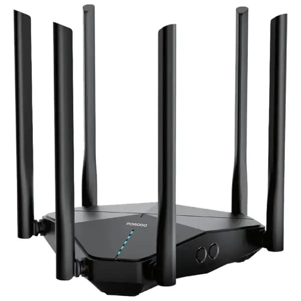 روتر وای فای 6 آنتن قابل حمل پرودو مدل Porodo Dual Band Portable Wi-Fi Router PDLFST207BK