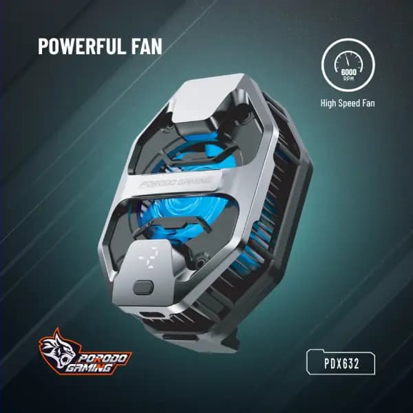 فن خنک کننده موبایل پرودو مدل Porodo Gaming Freezing Semiconductor Mobile Cooling and Display PDX632 — تصویر ۶