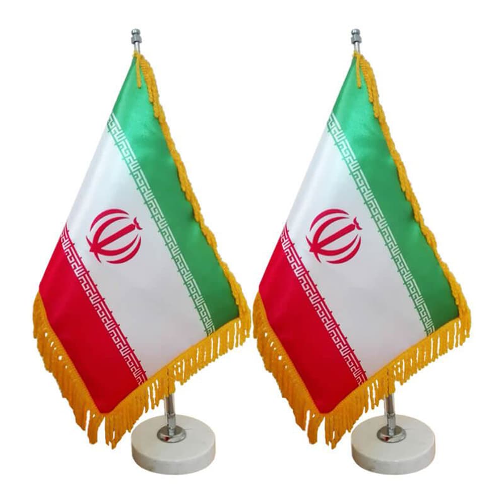 پرچم ایران رومیزی پایه سنگی مرمری | شهاب تحریر کد 7060 — تصویر ۲