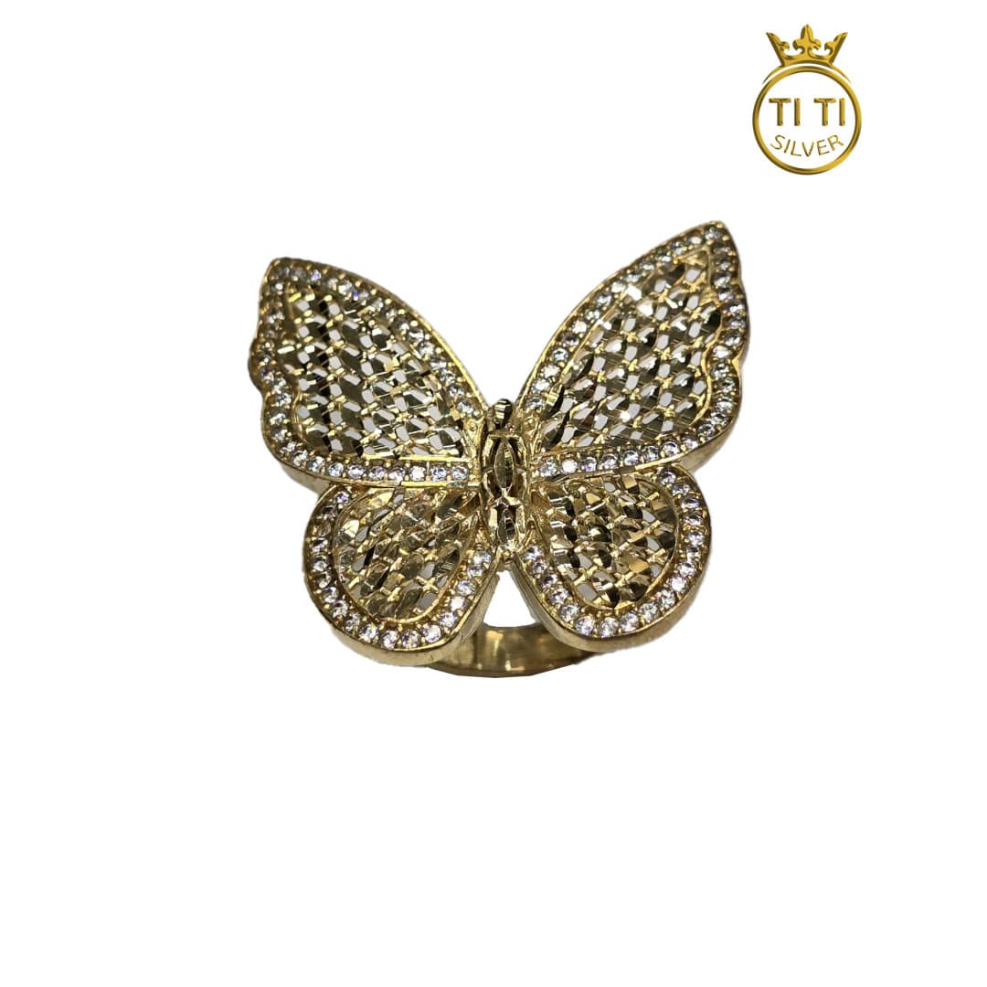 انگشتر زنانه طلاروس پروانه 010265
