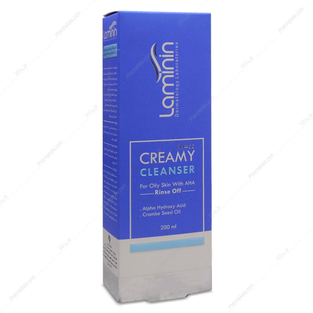 شوینده کرمی صورت و بدن پوست چرب لامینین 200ml