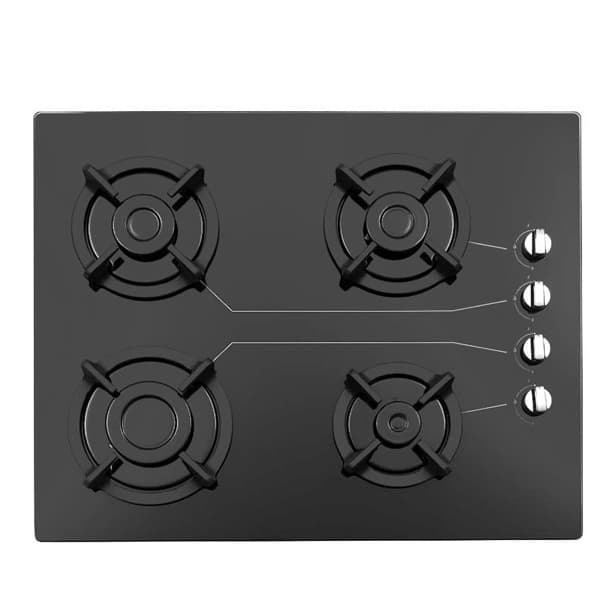 گاز G4651 استیل البرز مشکی 4شعله