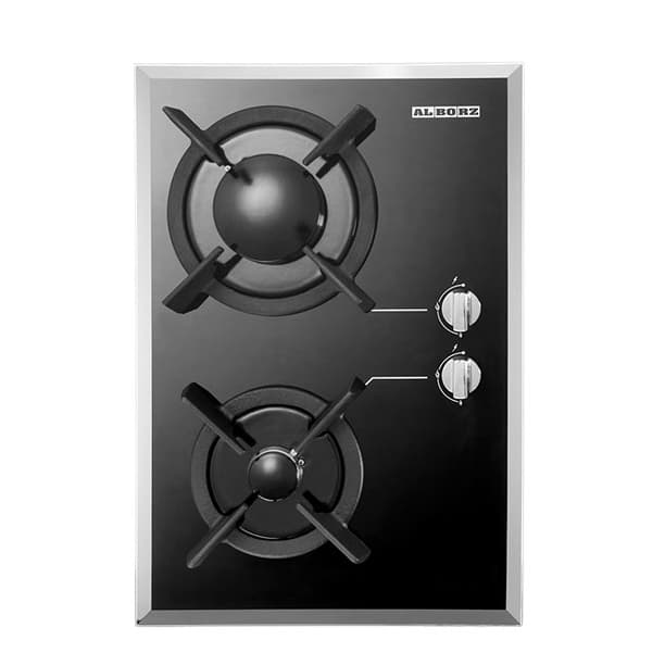 گاز G2302 استیل البرز مشکی 2شعله 35×52