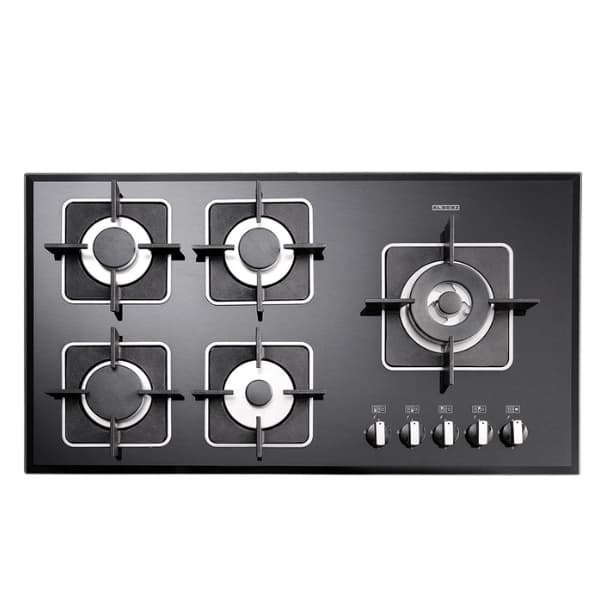 گاز G5909R استیل البرز مشکی 5شعله 91×51