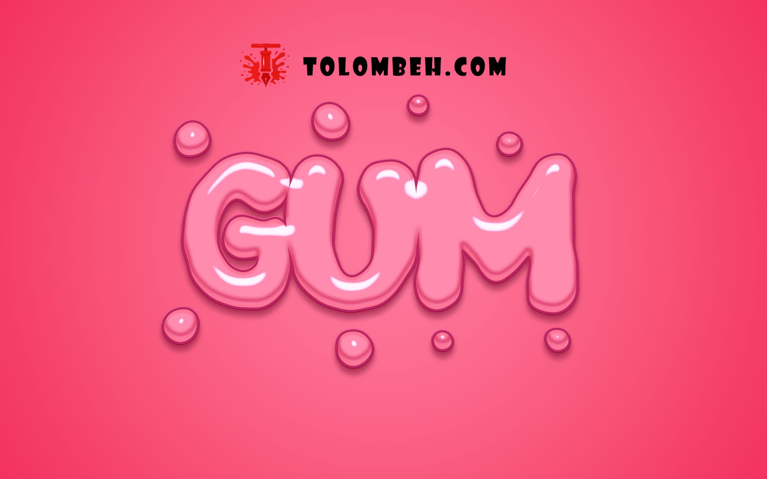 افکت متنی آدامسی (Gum Text Effect)