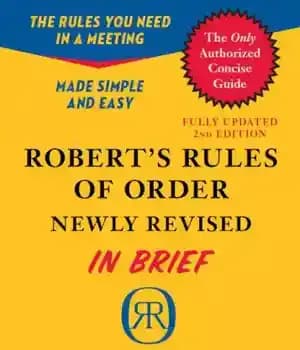دانلود کتاب Robert’s Rules of Order Newly Revised In Brief – قوانین نظم رابرت به طور خلاصه تجدید نظر شده…