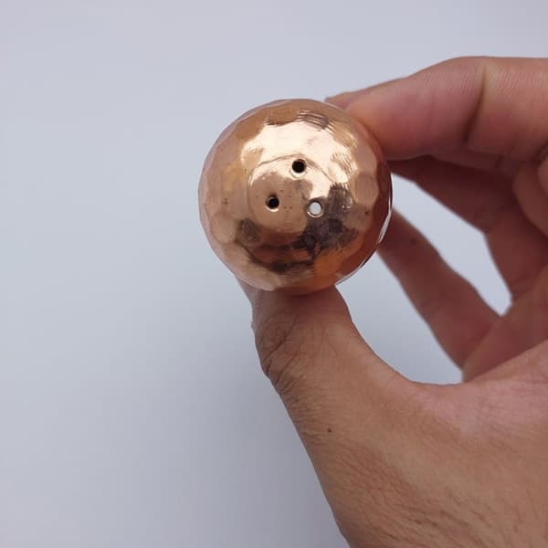 نمکدان مسی لیزری جدید راه راه کد ZH354 — تصویر ۵