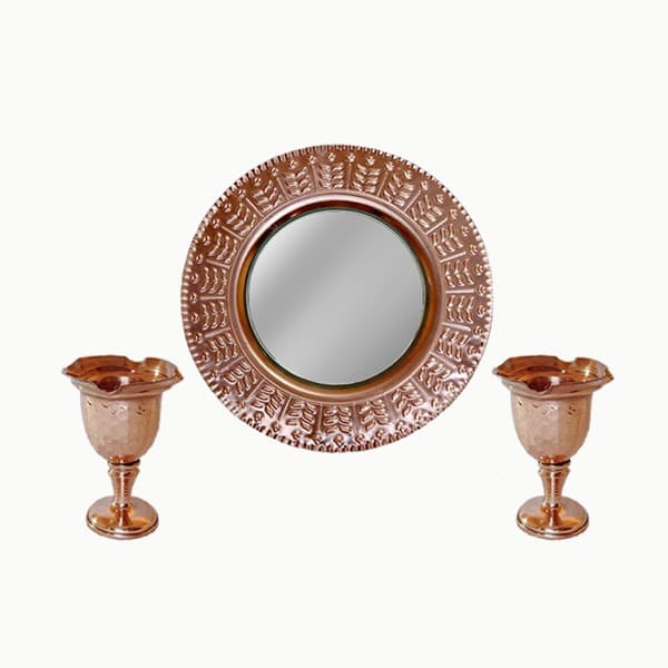 آینه و شمعدان مسی طرح جدید کد ZH223.12