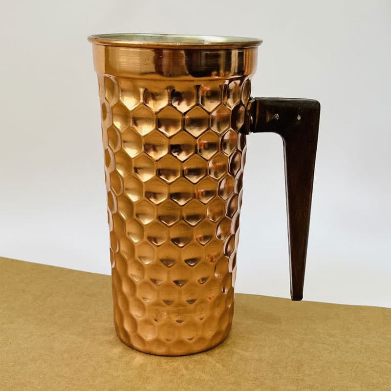 پارچ مسی سه بعدی طرح شش ضلعی کد ZH392.1 — تصویر ۳