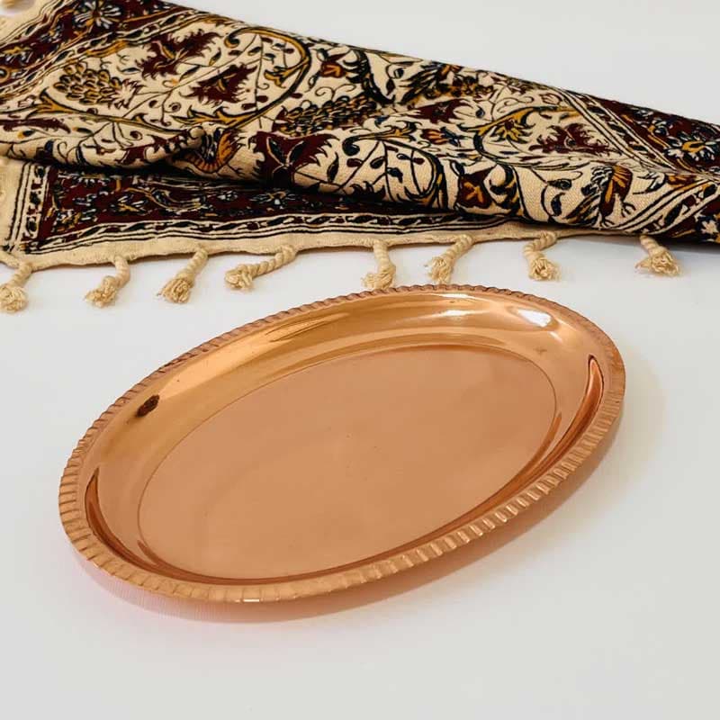 سینی مسی بیضی دو نفره با کد ZH377.2 — تصویر ۲