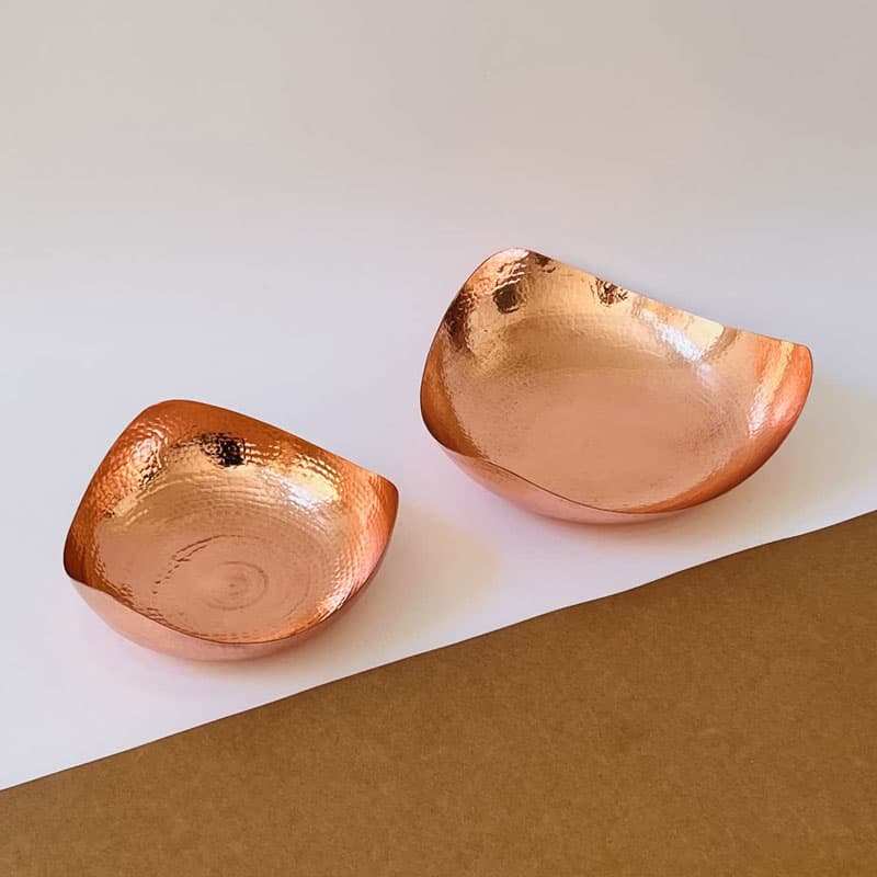 آجیل خوری مسی سه گوش چکشی کد ZH339.1 — تصویر ۶