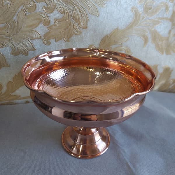 شکلات خوری مسی مدل لب چین داخل قرمز کد ZH269.1 — تصویر ۸