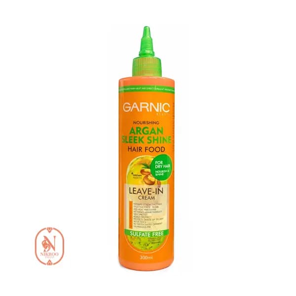 کرم مو بدون آبکشی گارنیک مدل Argan Sleek Shine مناسب موهای خشک 300 میل