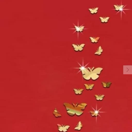 اینه دکوراتیو مدل پروانه بسته 30عددی