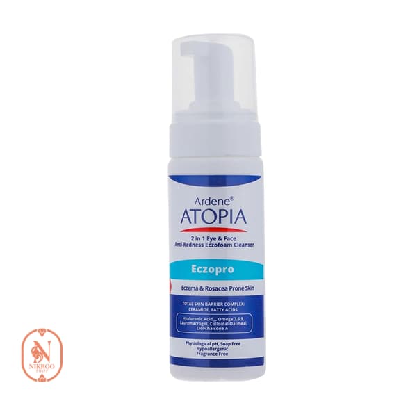فوم شست‌وشوی صورت آردن آتوپیا مدل ECZOPRO حجم 200 میلی‌لیتر