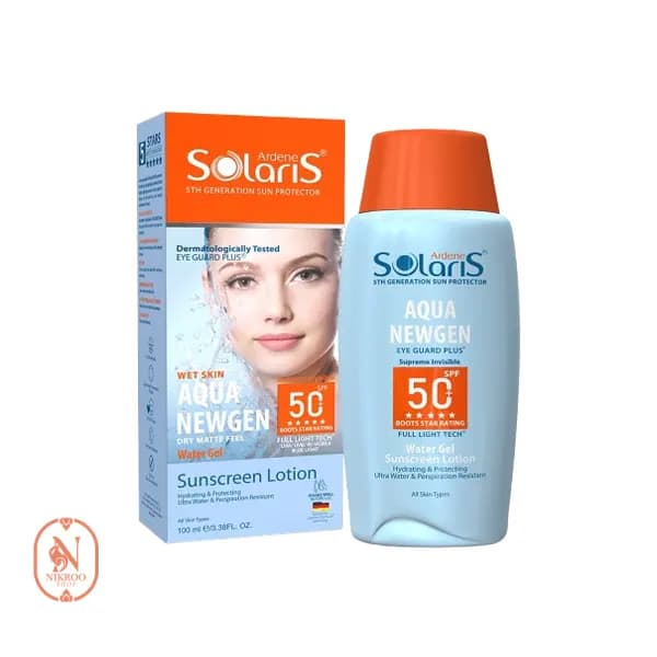 لوسیون ضدآفتاب آردن آکوا نیوژن سولاریس SPF50 حجم 100 میل