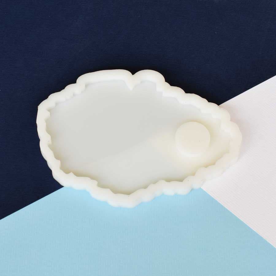 قالب سیلیکونی رزین مدل پالت میکاپ طرح ژئود 12*9 سانتی متر
