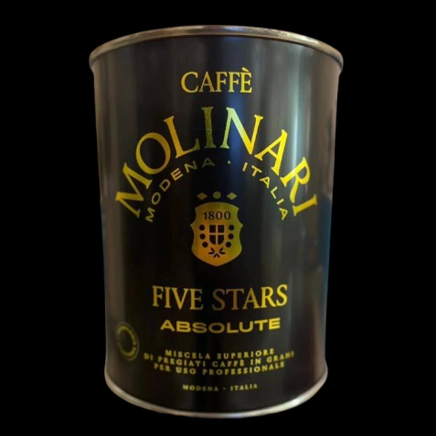 سیلندر قهوه مولیناری 100 درصد ربوستا بلک Molinari robusta %100 black