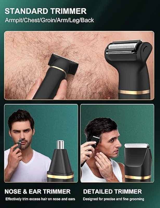 ماشین اصلاح بدن مردانه برند هوپو IPX7 مدلTC-017 — تصویر ۳
