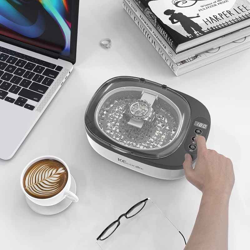 دستگاه تمیزکننده اولتراسونیک KECOOLKE با ظرفیت 750 میلی‌لیتری و تایمر دیجیتال — تصویر ۳