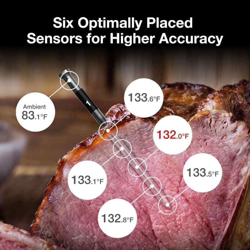 دماسنج بیسیم پخت و پز هوشمند بلوتوث ThermoMaven مدل P2 — تصویر ۵