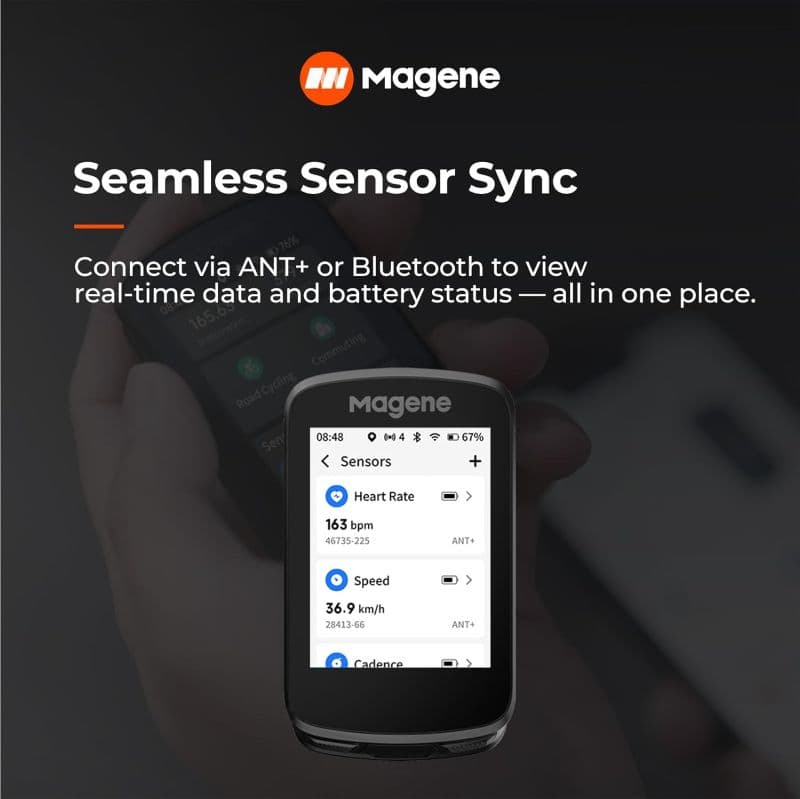 کامپیوتر دوچرخه هوشمند Magene C606 با ناوبری GPS و نقشه آفلاین و ضد آب — تصویر ۴