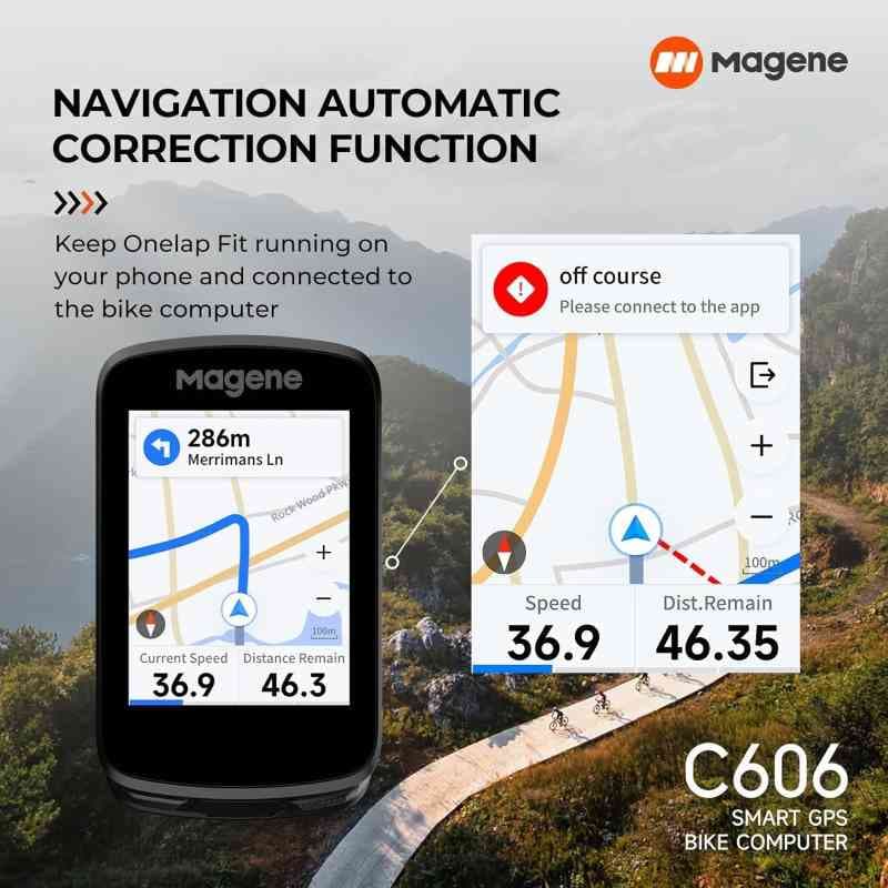 کامپیوتر دوچرخه هوشمند Magene C606 با ناوبری GPS و نقشه آفلاین و ضد آب