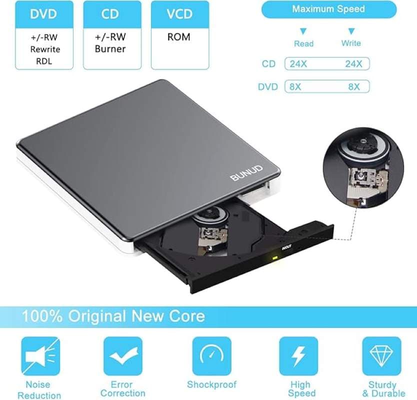 درایو دی‌وی‌دی اکسترنال، USB 3.0 و Type-C — تصویر ۳