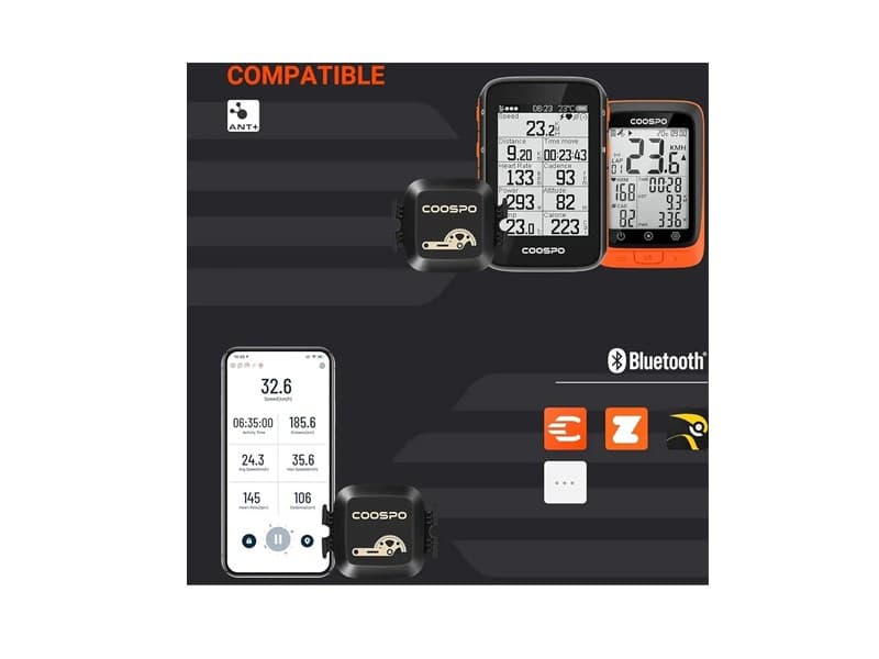 کامپیوتر دوچرخه COOSPO BC107 | GPS ضدآب — تصویر ۵