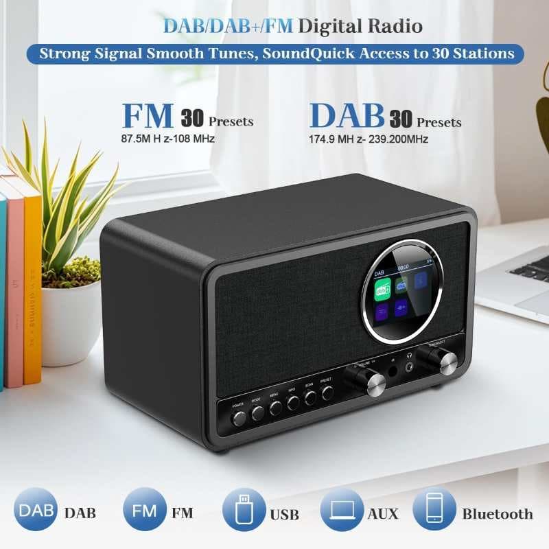 رادیو DAB Plus مدل D-05 با بلوتوث و اسپیکر برند ETDEUH — تصویر ۷