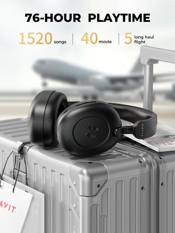 هدفون بی‌سیم Havit مدل H655BT با قابلیت حذف نویز فعال — تصویر ۸