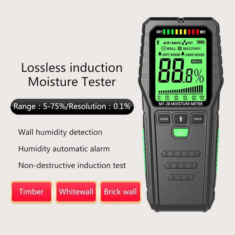 رطوبت سنج دیجیتال RDINSCOS مدل MT28 با حساسیت به چراغ قوه — تصویر ۷