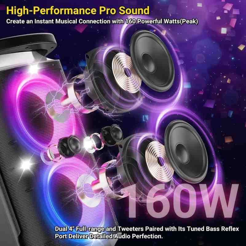 اسپیکر حرفه ای بلوتوثی TPBEAT مدل TP-PT-01 — تصویر ۶