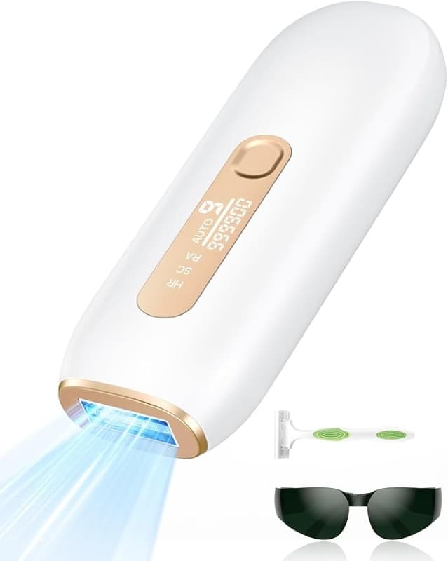 دستگاه لیزر شاتی Glattol IPL 3in 1 سطح انرژی 9 و 2 حالت فلاش، با باد خنک سفید