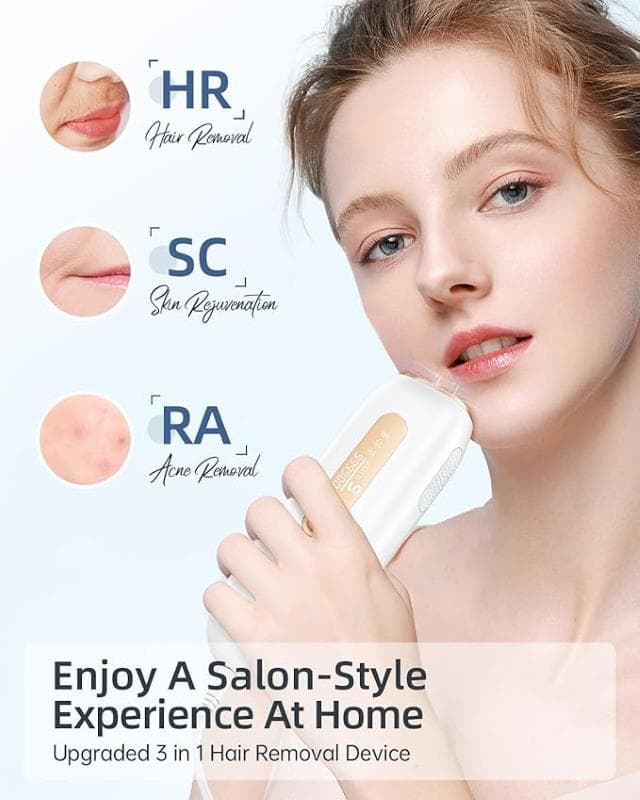 دستگاه لیزر شاتی Glattol IPL 3in 1 سطح انرژی 9 و 2 حالت فلاش، با باد خنک سفید — تصویر ۴