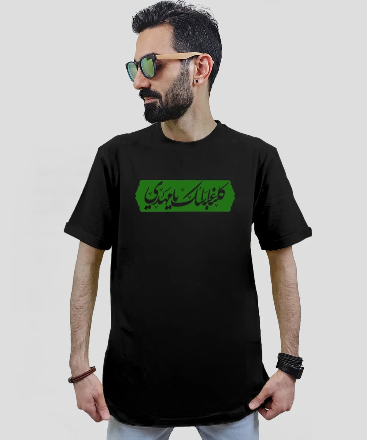 تیشرت مردانه و زنانه مذهبی طرح کلنا عباسک یا مهدی کد 588