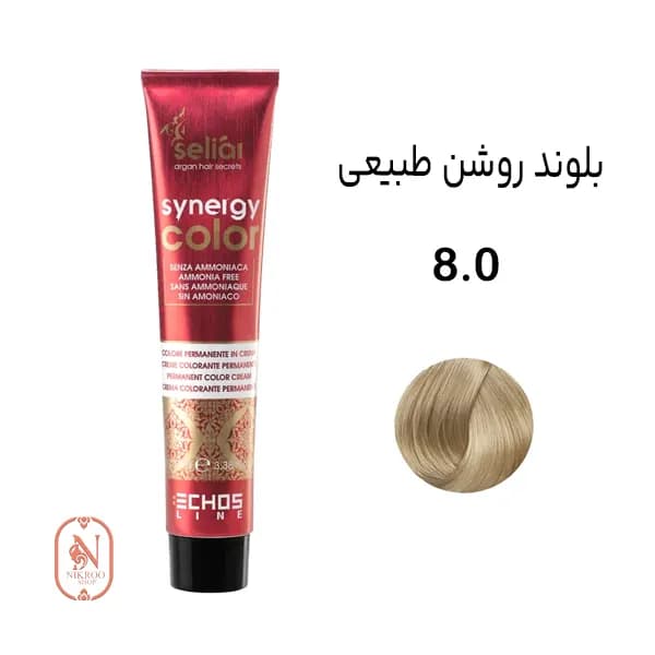 رنگ مو بدون آمونیاک ECHOSLINE 8/0