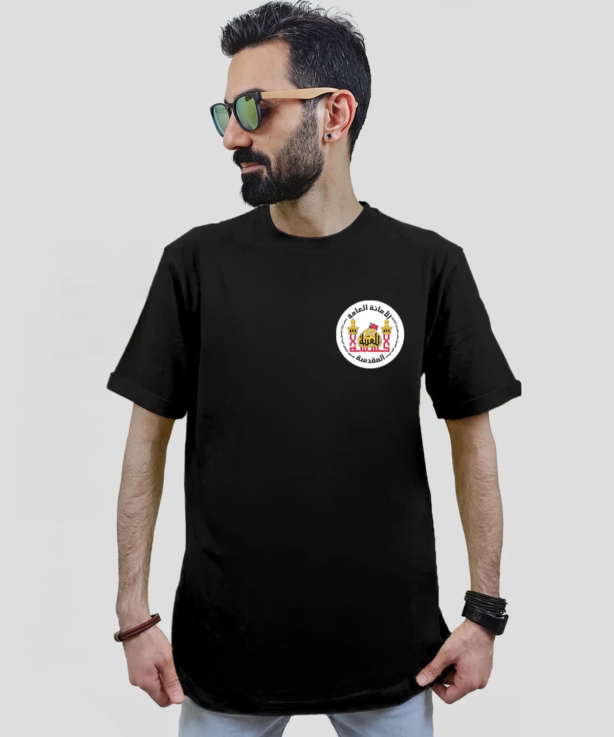 تیشرت مردانه و زنانه مذهبی طرح عتبه مقدسه حسینی کد 582 — تصویر ۳