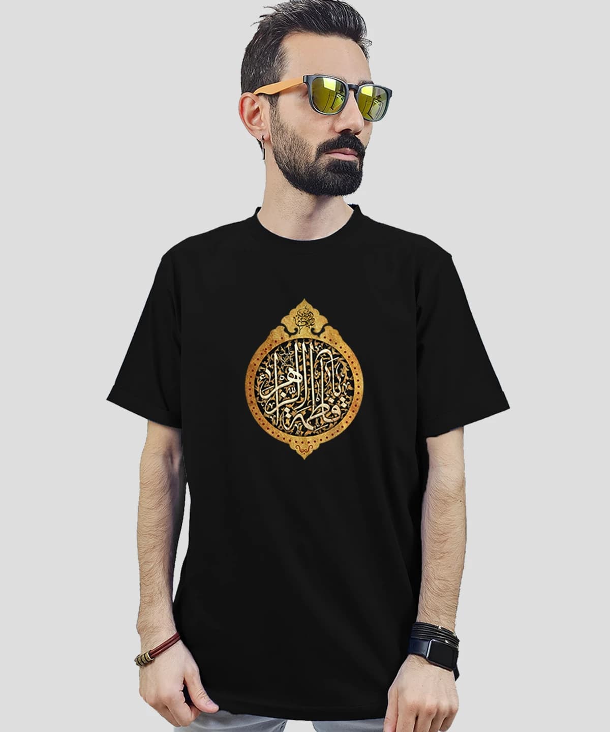 تیشرت مردانه و زنانه مذهبی طرح یا فاطمه الزهرا کد 581 — تصویر ۳