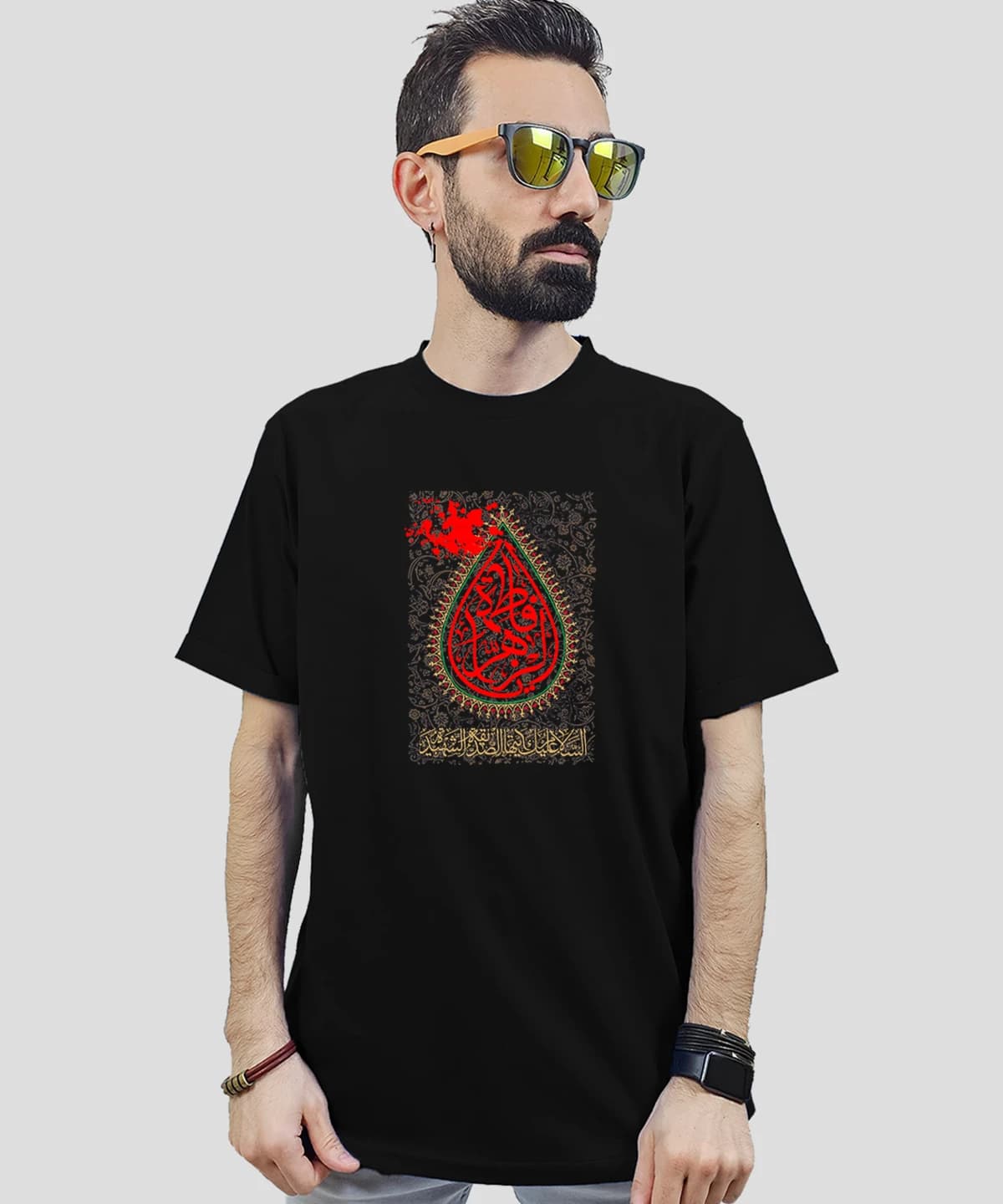 تیشرت مردانه و زنانه مذهبی طرح یا فاطمه الزهرا کد 576 — تصویر ۲